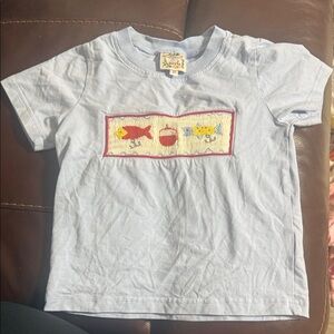 Kids' Sky Blue Tee with Fish Design